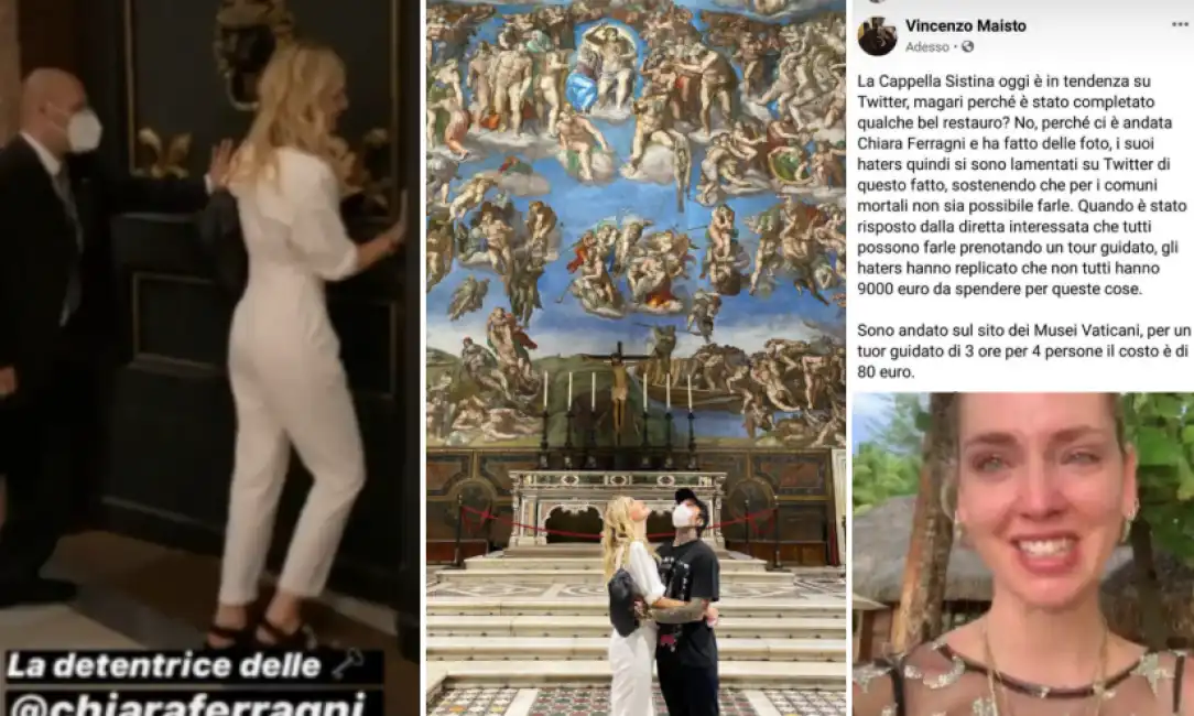 ferragnez cappella sistina chiara ferragni fedez