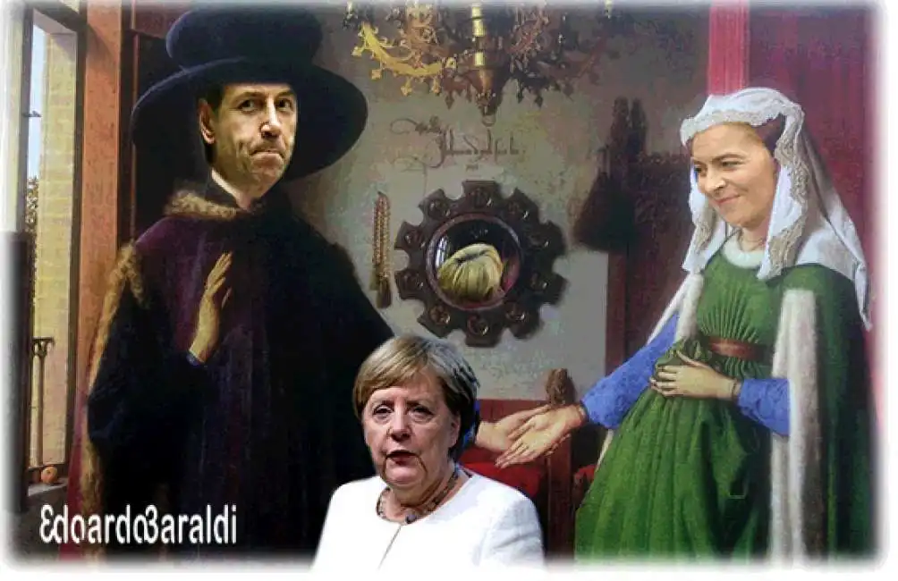 giuseppe conte angela merkel ursula von der leyen