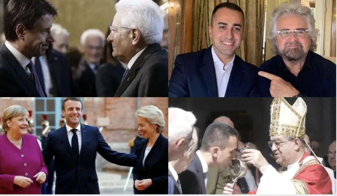 grillo di maio conte mattarella macron merkel