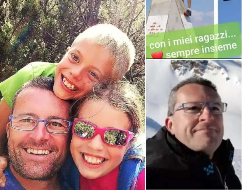 mario bressi con i suoi figli 