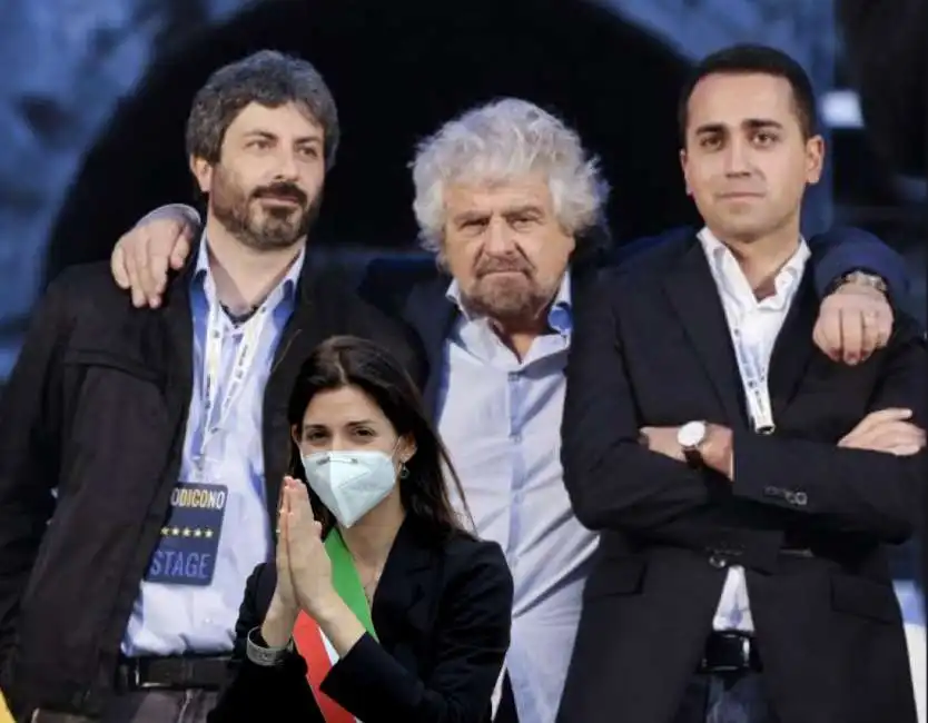 roberto fico virginia raggi beppe grillo luigi di maio