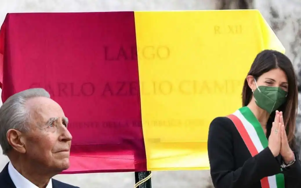 carlo azelio azeglio ciampi virginia raggi targa