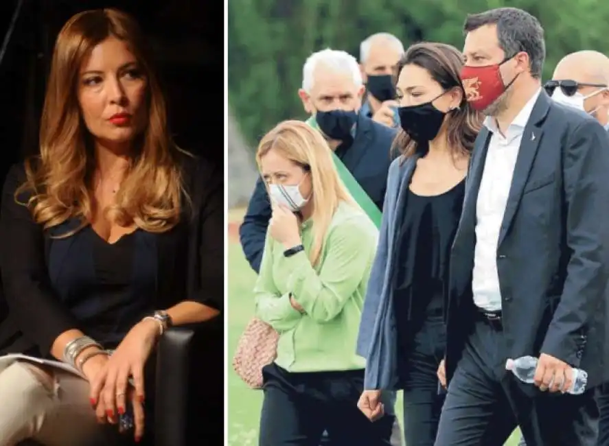 giorgia meloni francesca verdini matteo salvini ai funerali di michele merlo selvaggia lucarelli