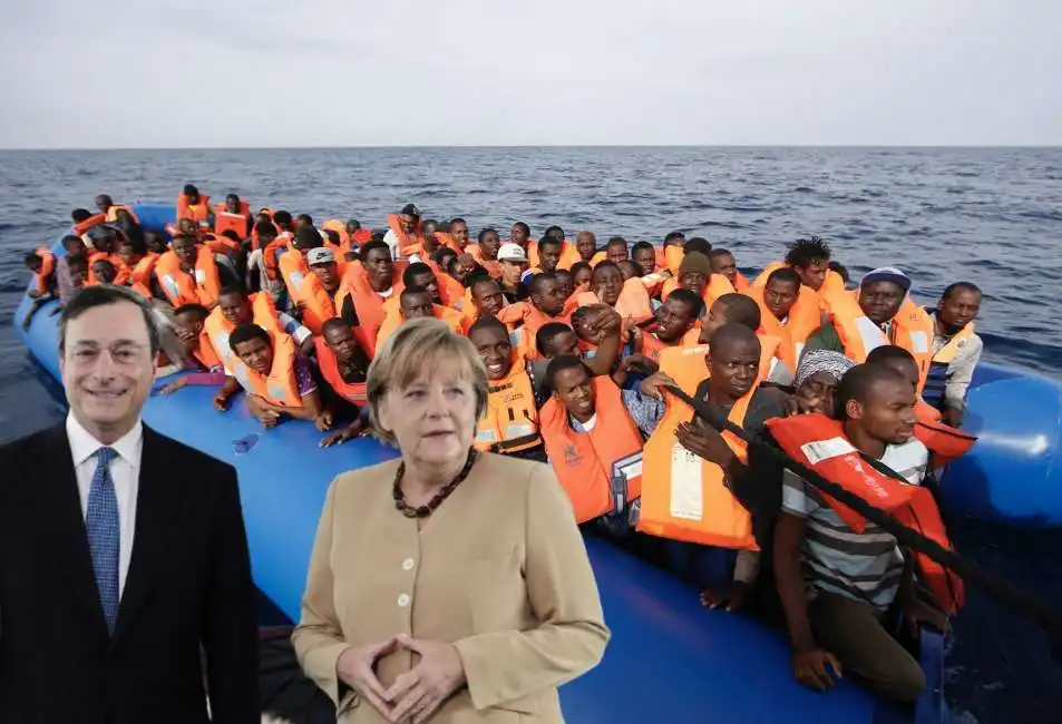 mario draghi angela merkel migranti