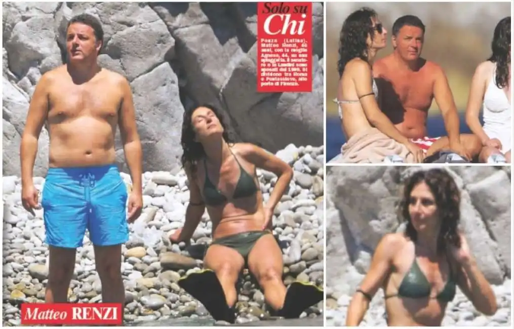 matteo renzi con la moglie agnese in vacanza