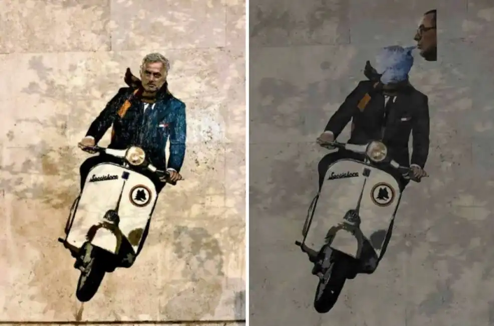 murale mourinho sarri