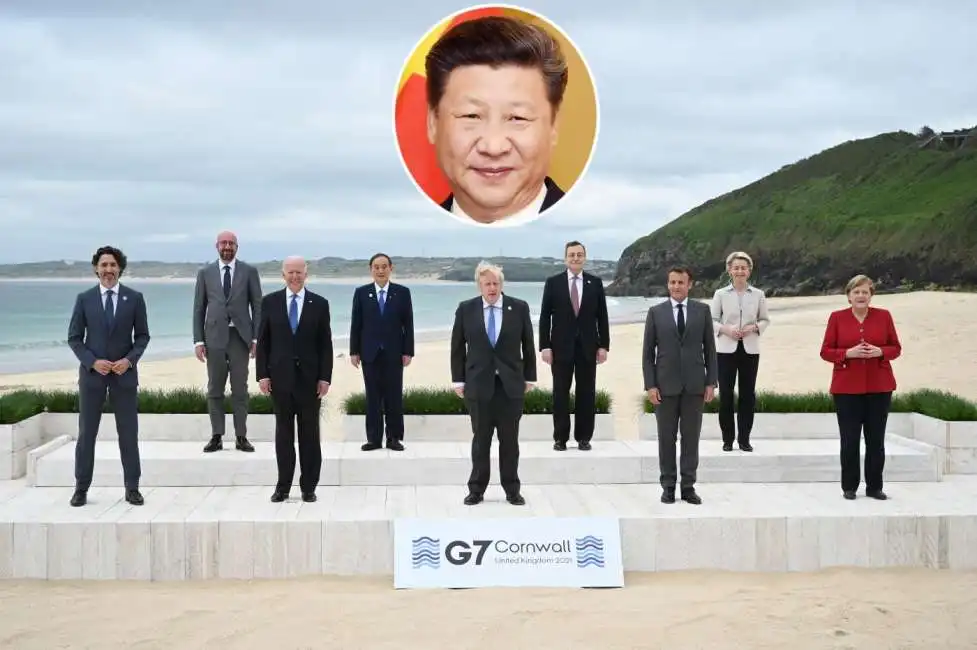 xi jinping g7 joe biden suga justin trudeau mario draghi boris johnson emmanuel macron ursula von der leyen charles michel