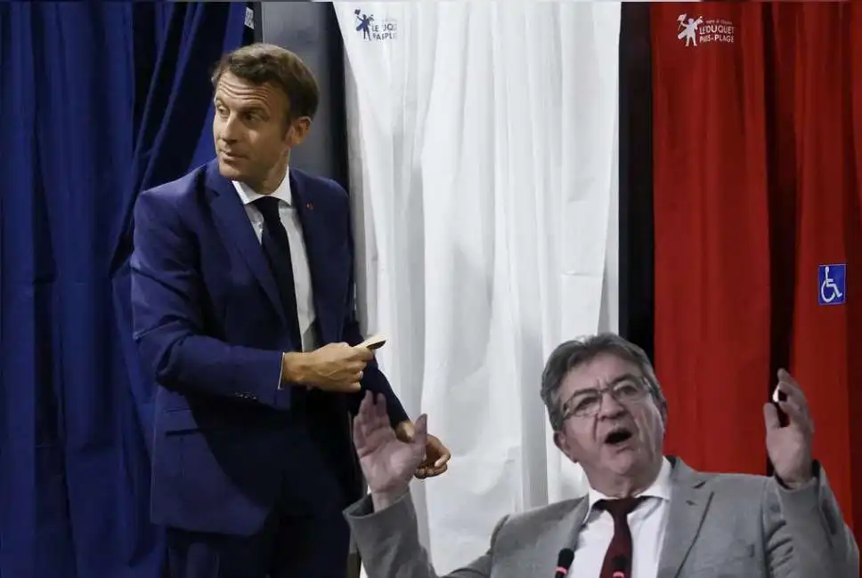 emmanuel macron jean luc melenchon 