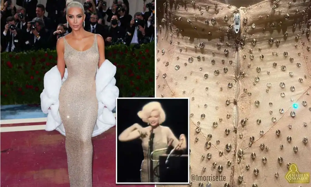 kim kardashian big marilyn monroe vestito abito met gala