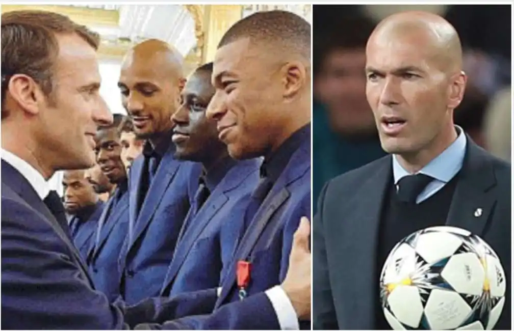 macron mbappe zidane