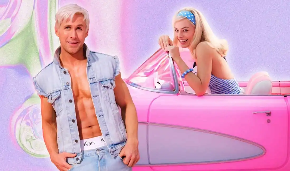 margot robbie ryan gosling in versione barbie e ken film