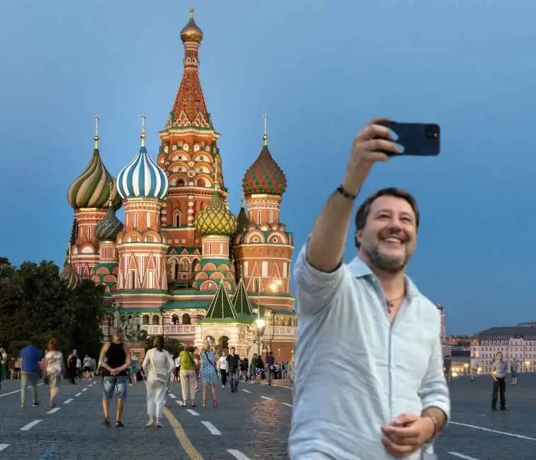 matteo salvini mosca piazza rossa vladimir putin russia