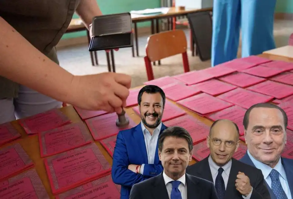 matteo salvini silvio berlusconi enrico letta giuseppe conte referendum 