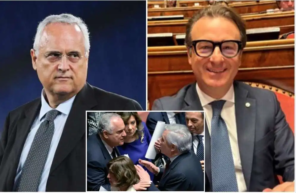 claudio lotito antonio tajani forza italia dario damiani