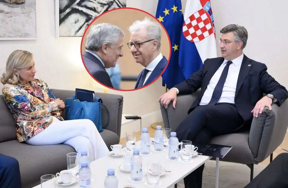 elisabetta belloni incontra il premier croato andrej plenkovic antonio tajani alfredo mantovano 