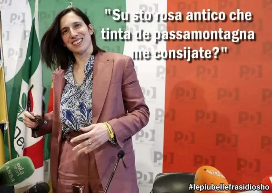 elly schlein passamontagna m5s osho