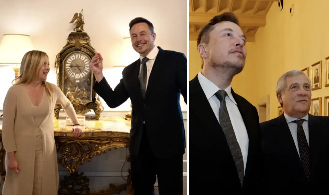 elon musk giorgia meloni antonio tajani