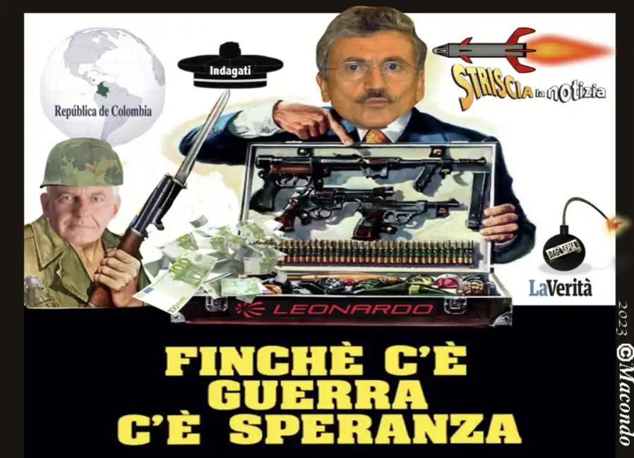 finche ce guerra ce speranza - alessandro profumo massimo d alema dalema poster by macondo leonardo