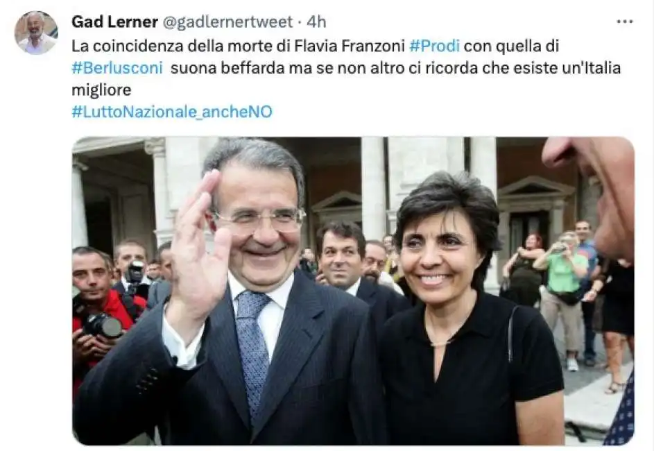 gad lerner tweet berlusconi prodi