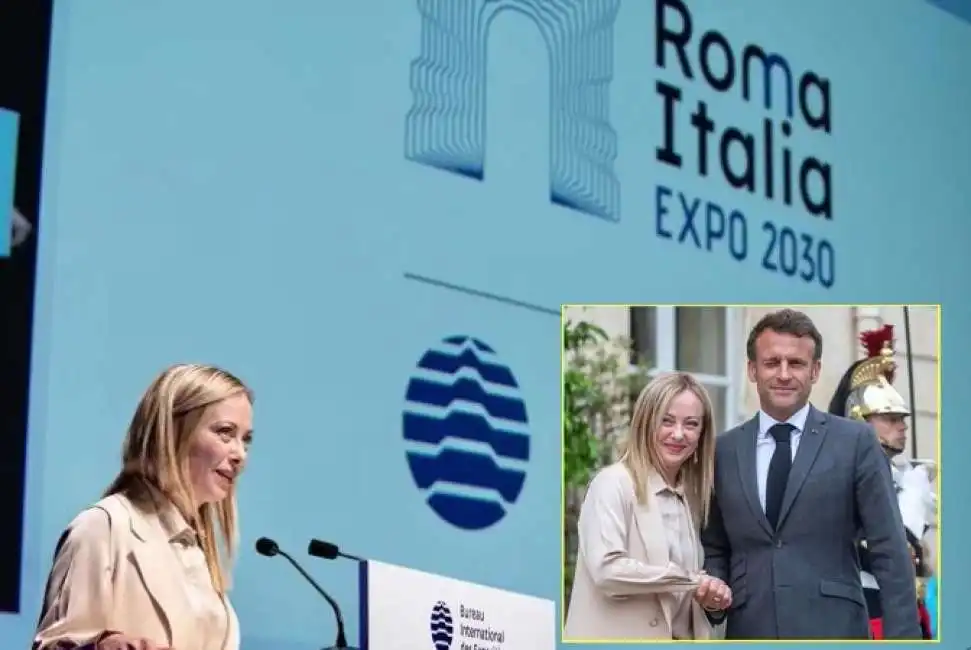 giorgia meloni expo 2030 parigi emmanuel macron