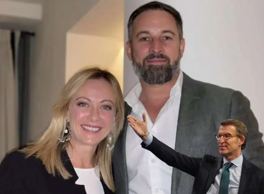 giorgia meloni santiago abascal alberto nunez feijoo 