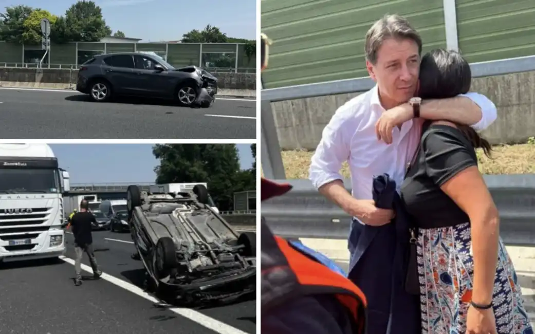 giuseppe conte incidente a1 autostrada