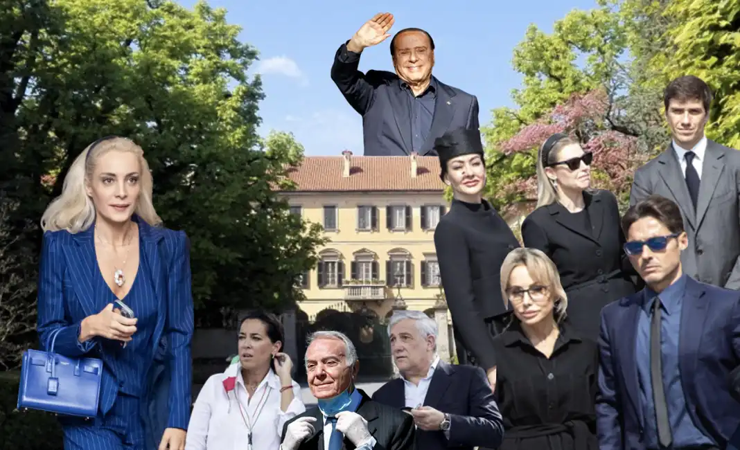 licia ronzulli antonio tajani marta fascina silvio berlusconi villa san martino arcore marina piersilvio pier eleonora luigi barbara gianni letta