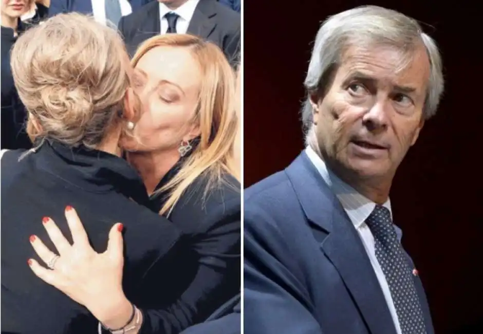 marina berlusconi giorgia meloni vincent bollore