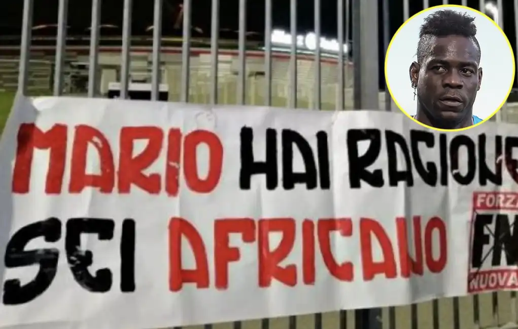 mario balotelli striscione ha ragione sei un africano juventus torino