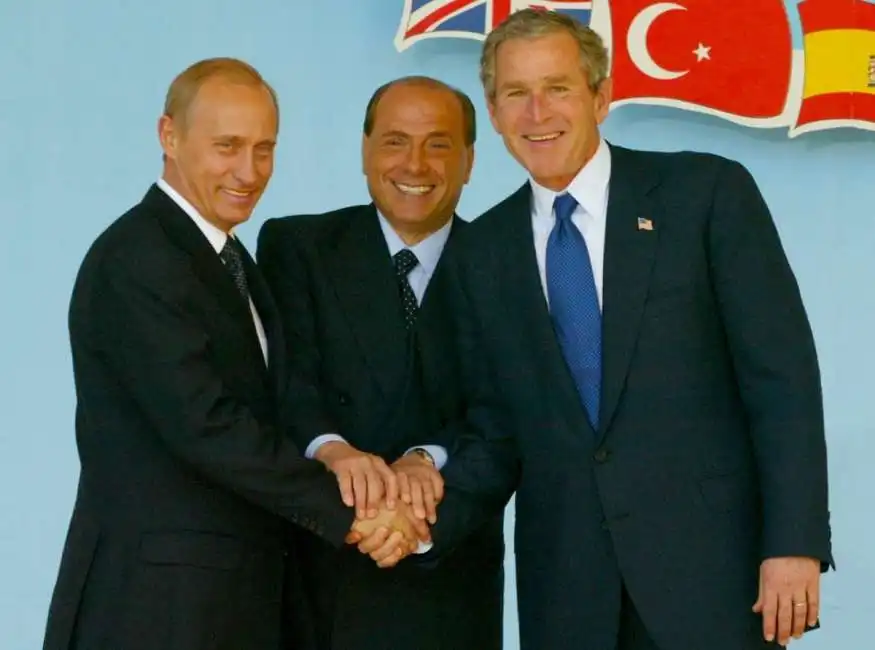 putin berlusconi george w.bush