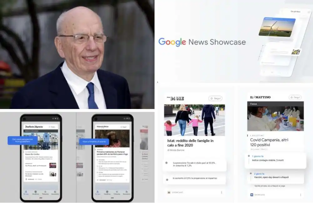 rupert murdoch google news showcase 