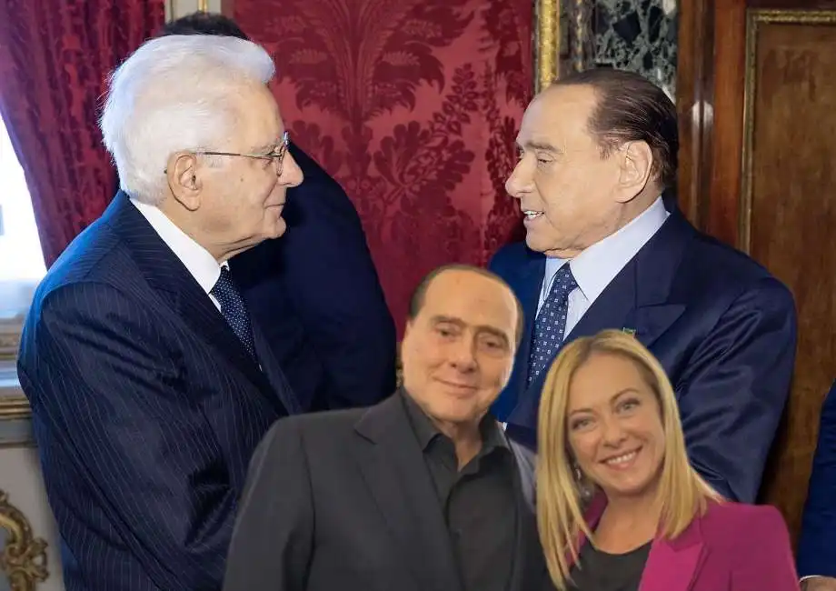 sergio mattarella giorgia meloni silvio berlusconi 