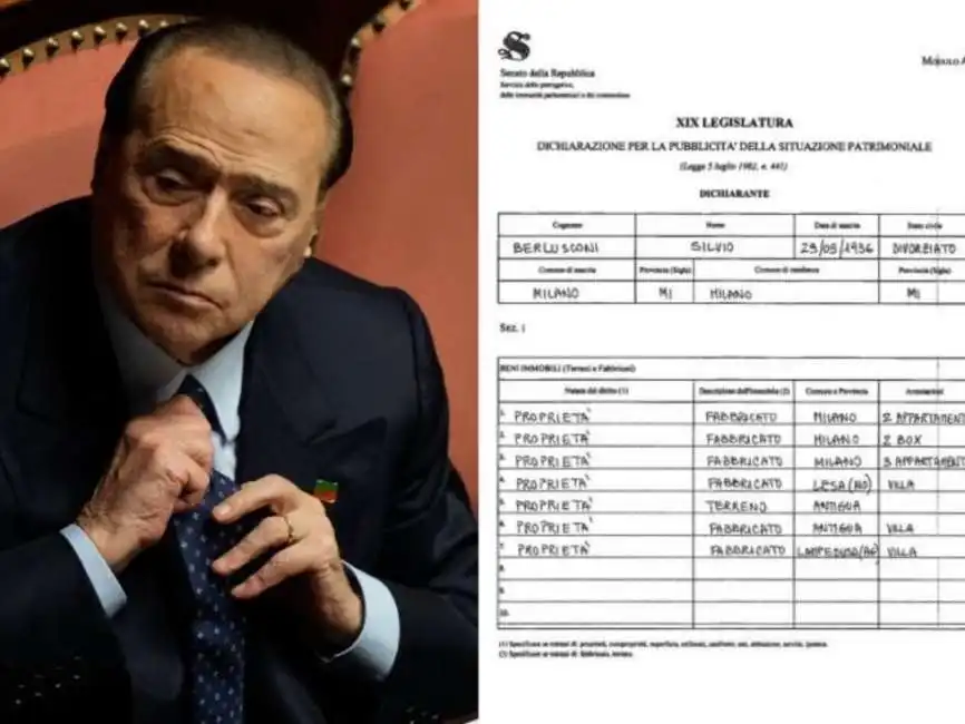 silvio berlusconi dichiarazione dei redditi 