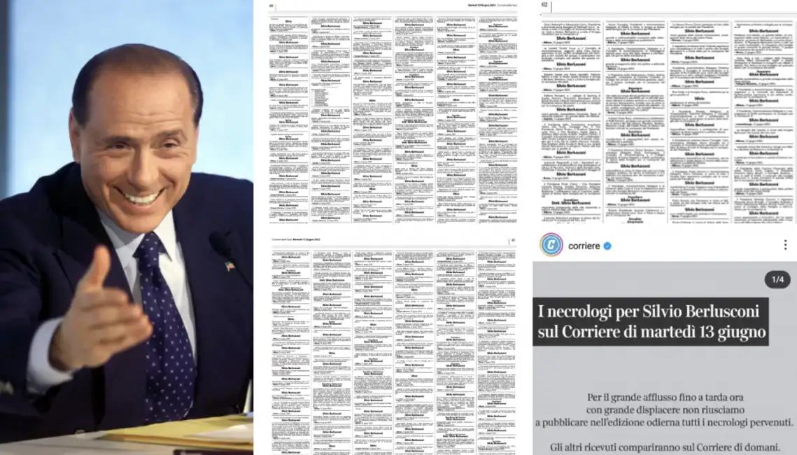 silvio berlusconi necrologi corriere della sera