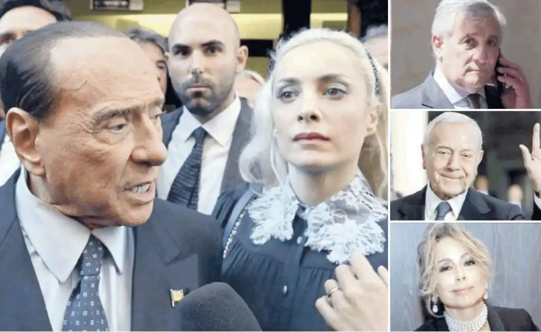 silvio marina berlusconi marta fascina antonio tajani gianni letta