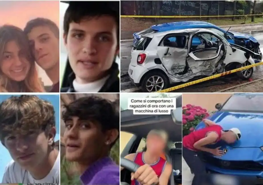 theborderline casal palocco roma lamborghini incidente matteo di pietro giulia giannandrea, vito loiacono marco ciaffaroni leonardo golinelli