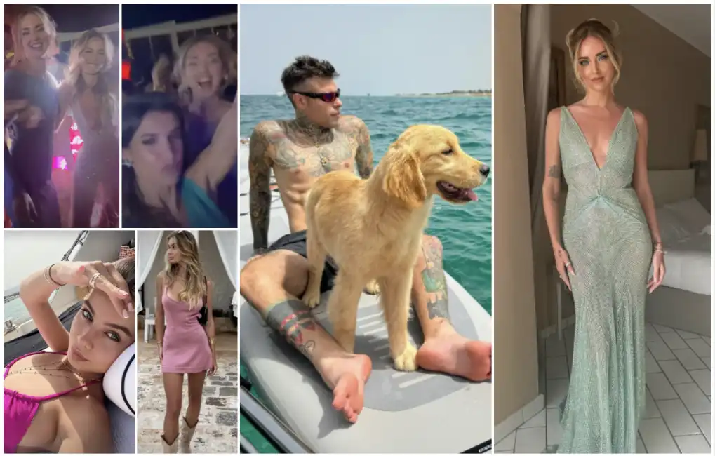 chiara ferragni al matrimonio di loris karius e diletta leotta fedez garance authie in puglia