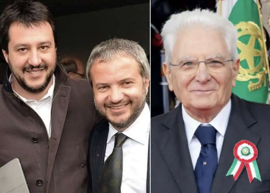 claudio borghi matteo salvini sergio mattarella 