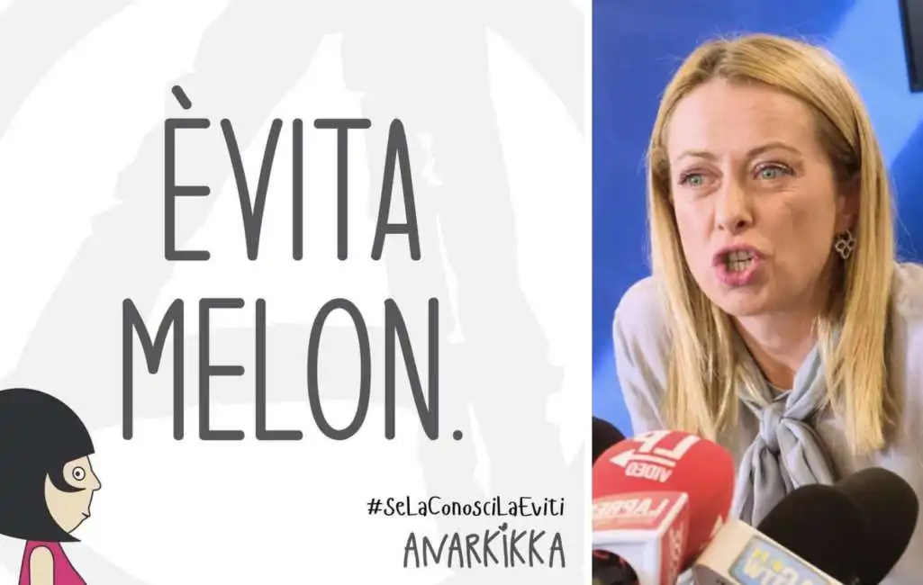 evita melon giorgia meloni meme