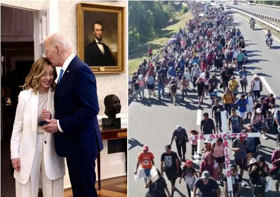 giorgia meloni joe biden migranti messico