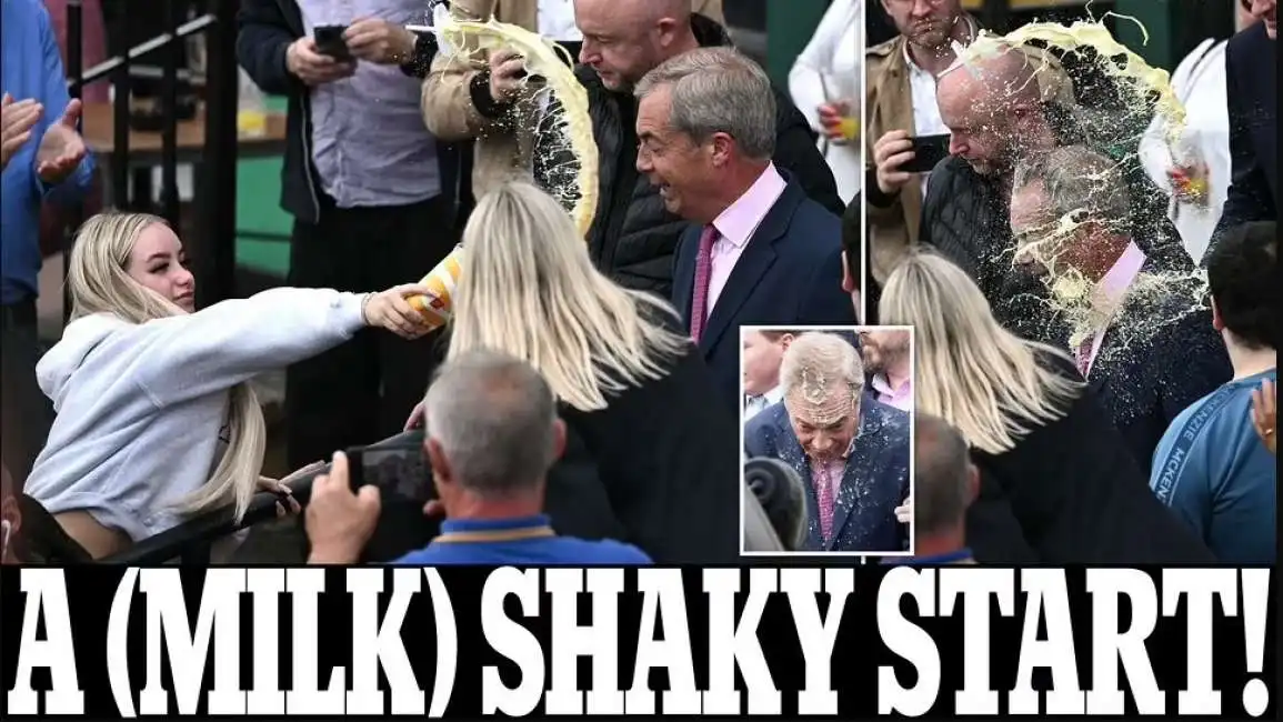 nigel farage milkshake