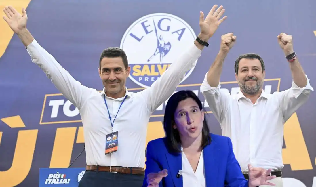 roberto vannacci - matteo salvini - elly schlein 