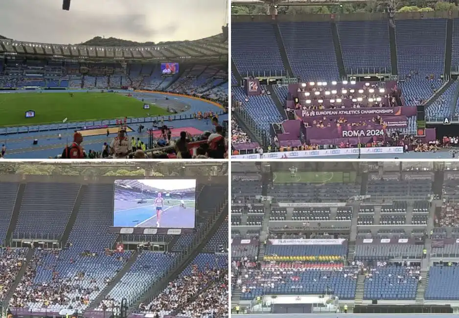 stadio olimpico di roma semivuoto per gli europei di atletica