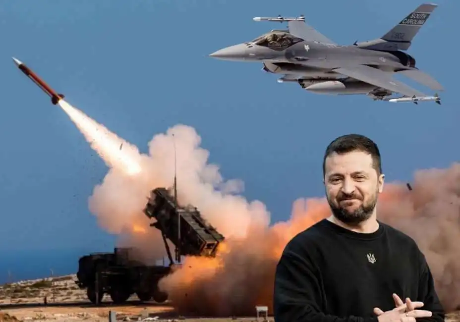 ucraina volodymyr zelensky missili patriots caccia f16 f-16