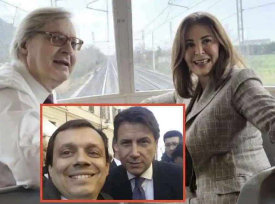 vittorio sgarbi daniela santanche giuseppe conte marco allegretti 