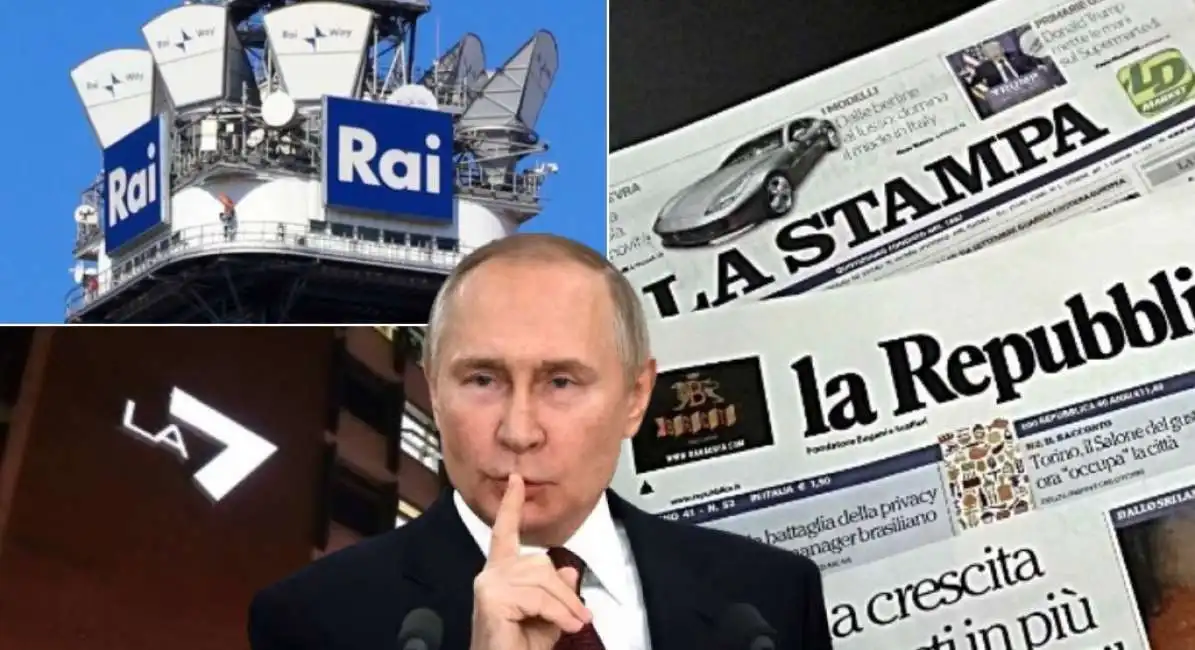 vladimir putin rai la7 la stampa la repubblica