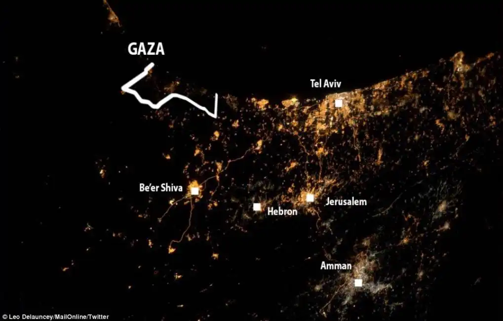 immagini di gaza dallo spazio