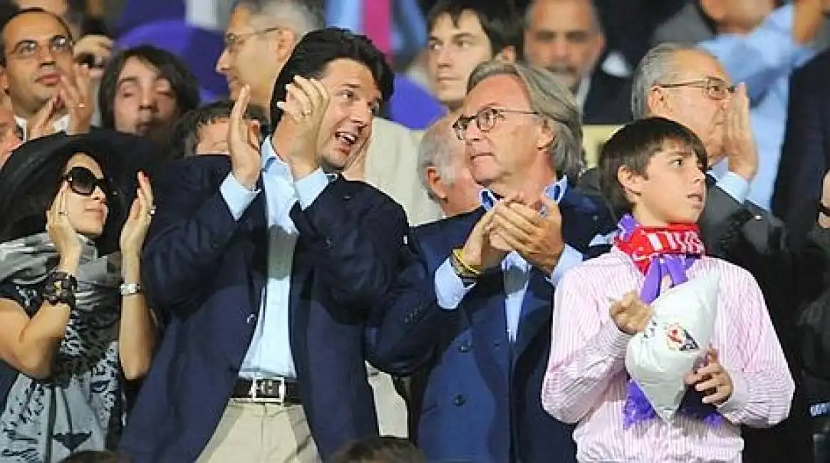 della valle e renzi allo stadio