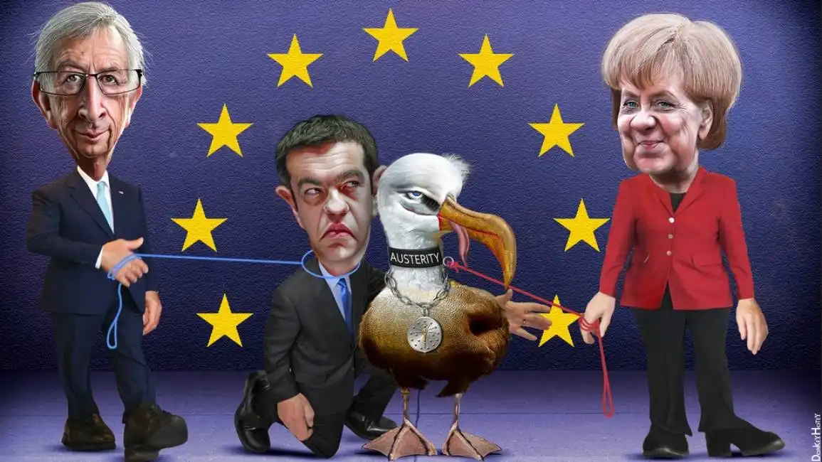 juncker merkel tsipras grecia austerity grexit 