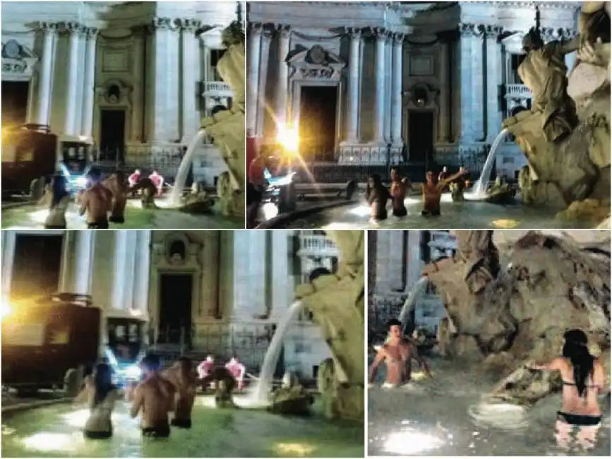 piazza navona turisti fontana piscina